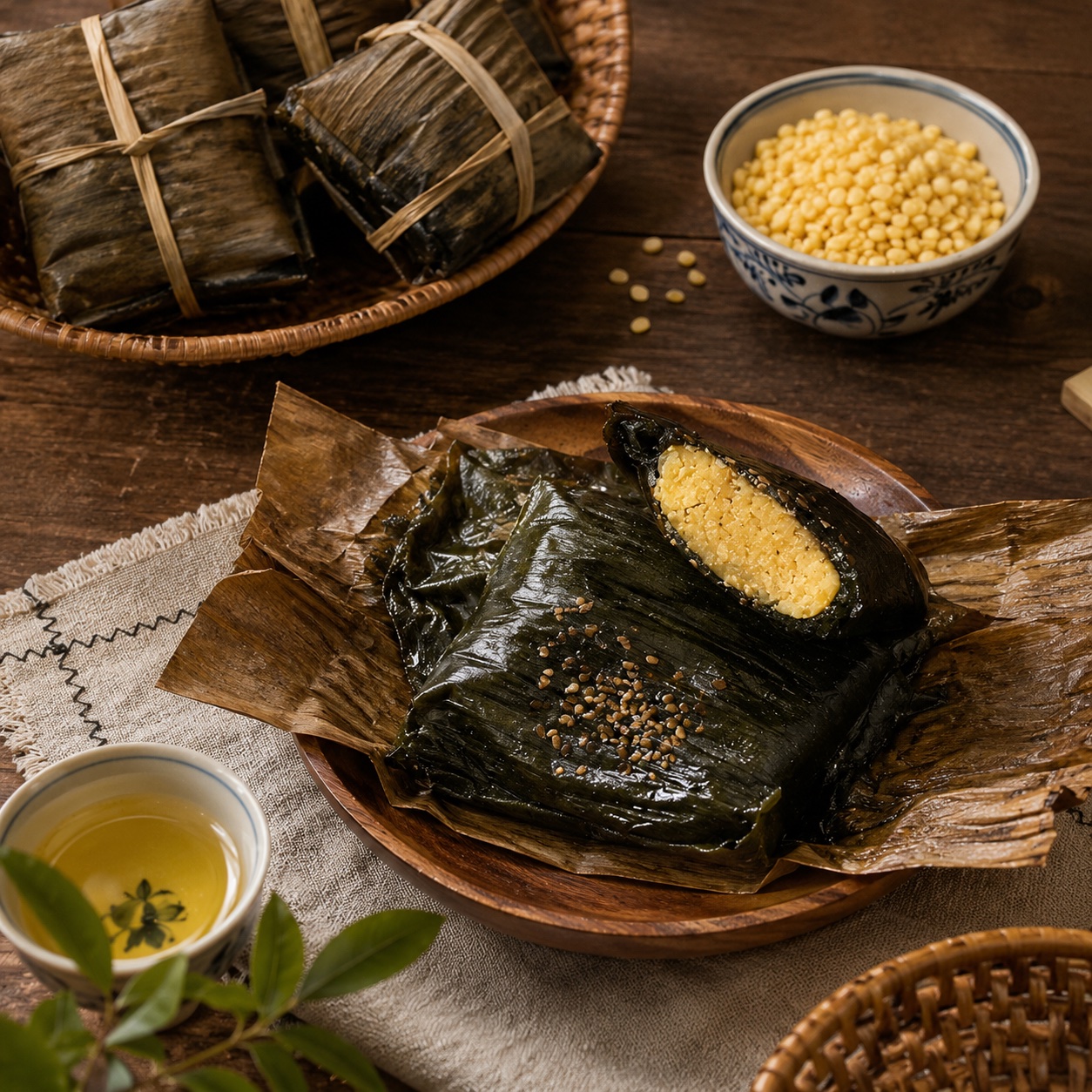 Thành phẩm bánh gai Ngọc Châm dẻo thơm, nhân đậu xanh dừa nạo